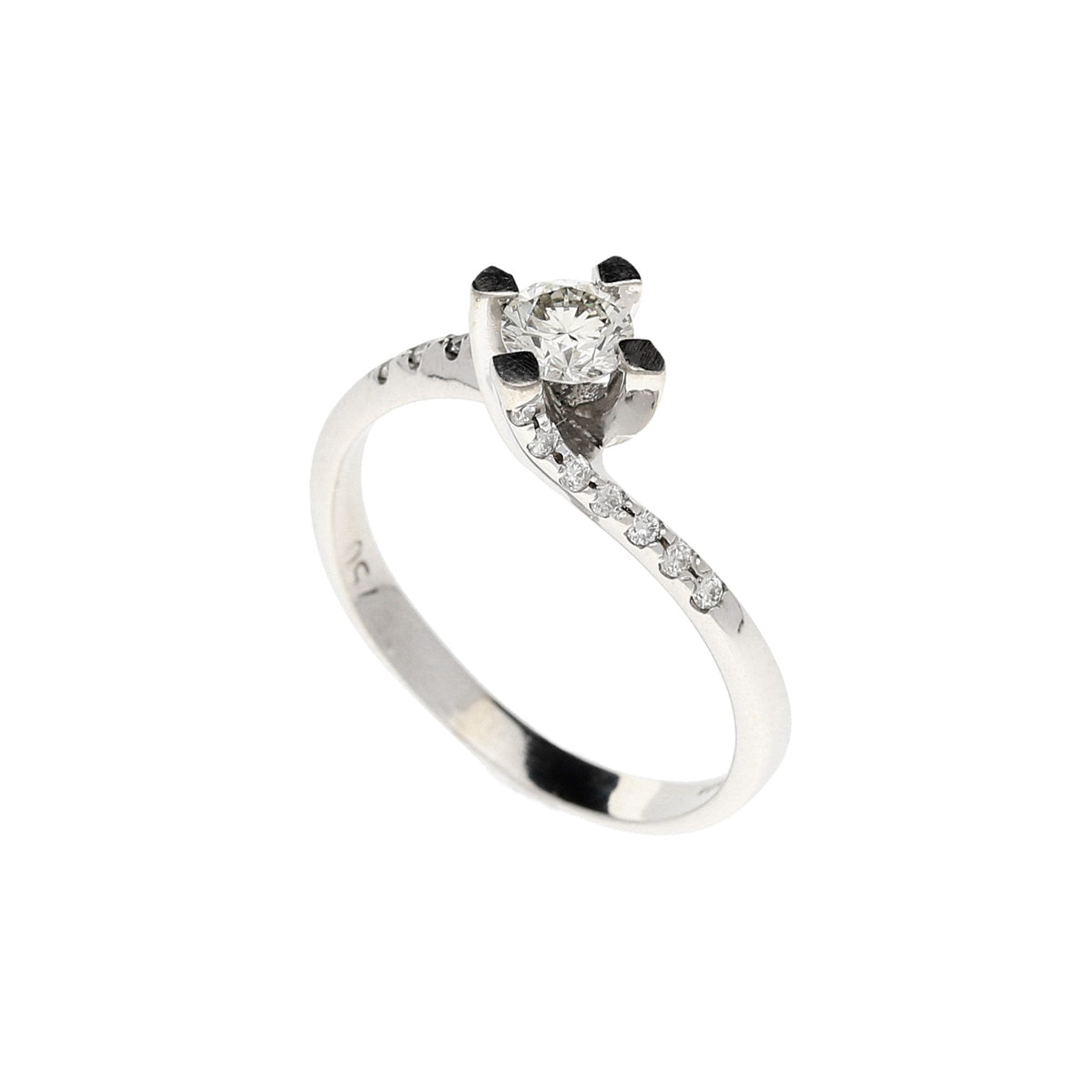 18ct White Gold 0.41ct Diamond Engagement Ring