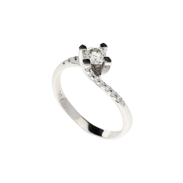18ct White Gold 0.41ct Diamond Engagement Ring