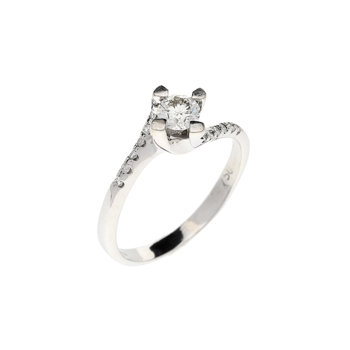 18ct White Gold 0.41ct Diamond Engagement Ring