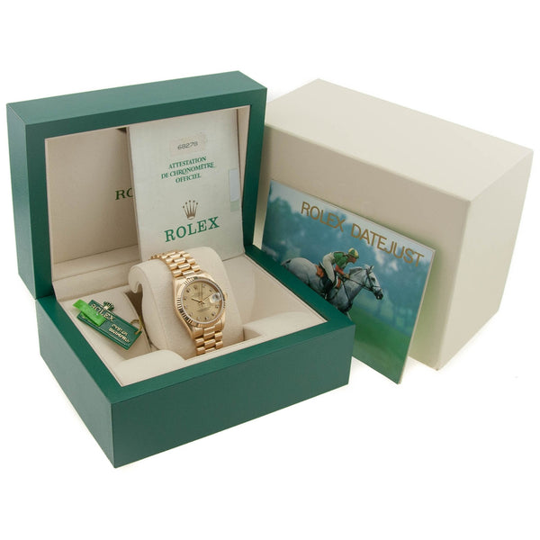 Datejust 68278 - Gold Mid-size Watch - Diamond Dial - 1990
