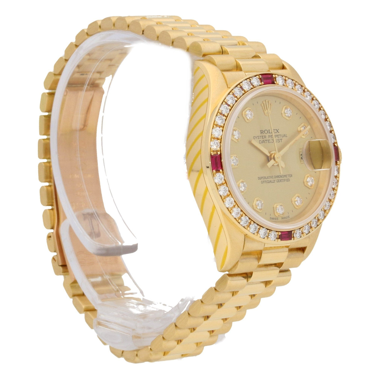 Datejust 69068 - Gold Ladies Watch - Diamond & Ruby Dial - 1996