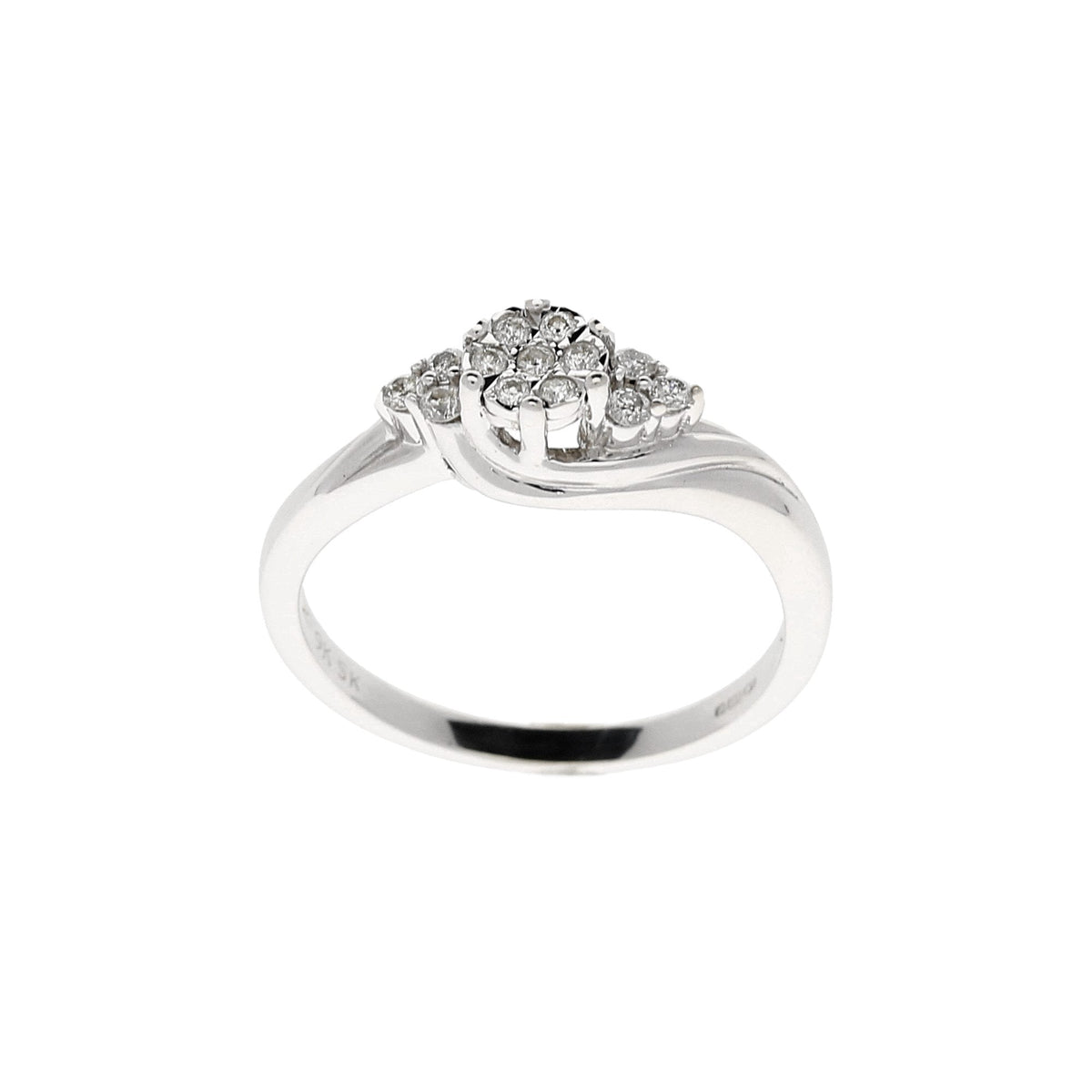 9ct White Diamond Cluster Ring - 0.20ct