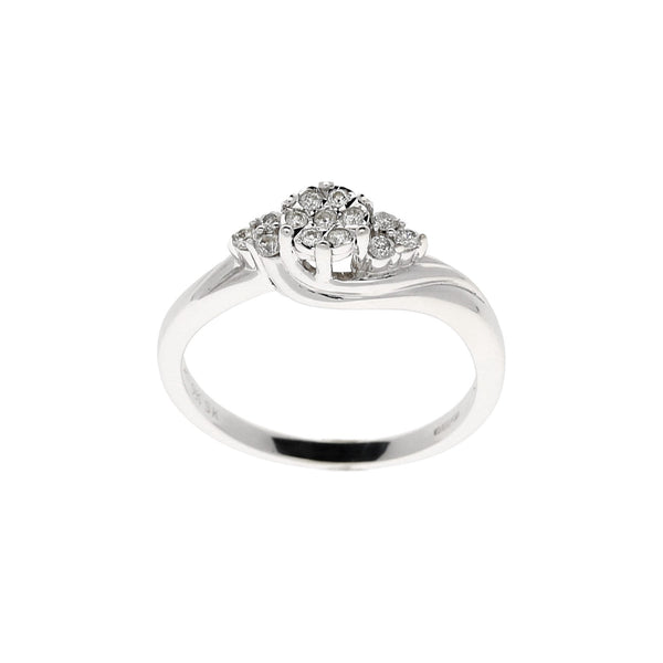 9ct White Diamond Cluster Ring - 0.20ct