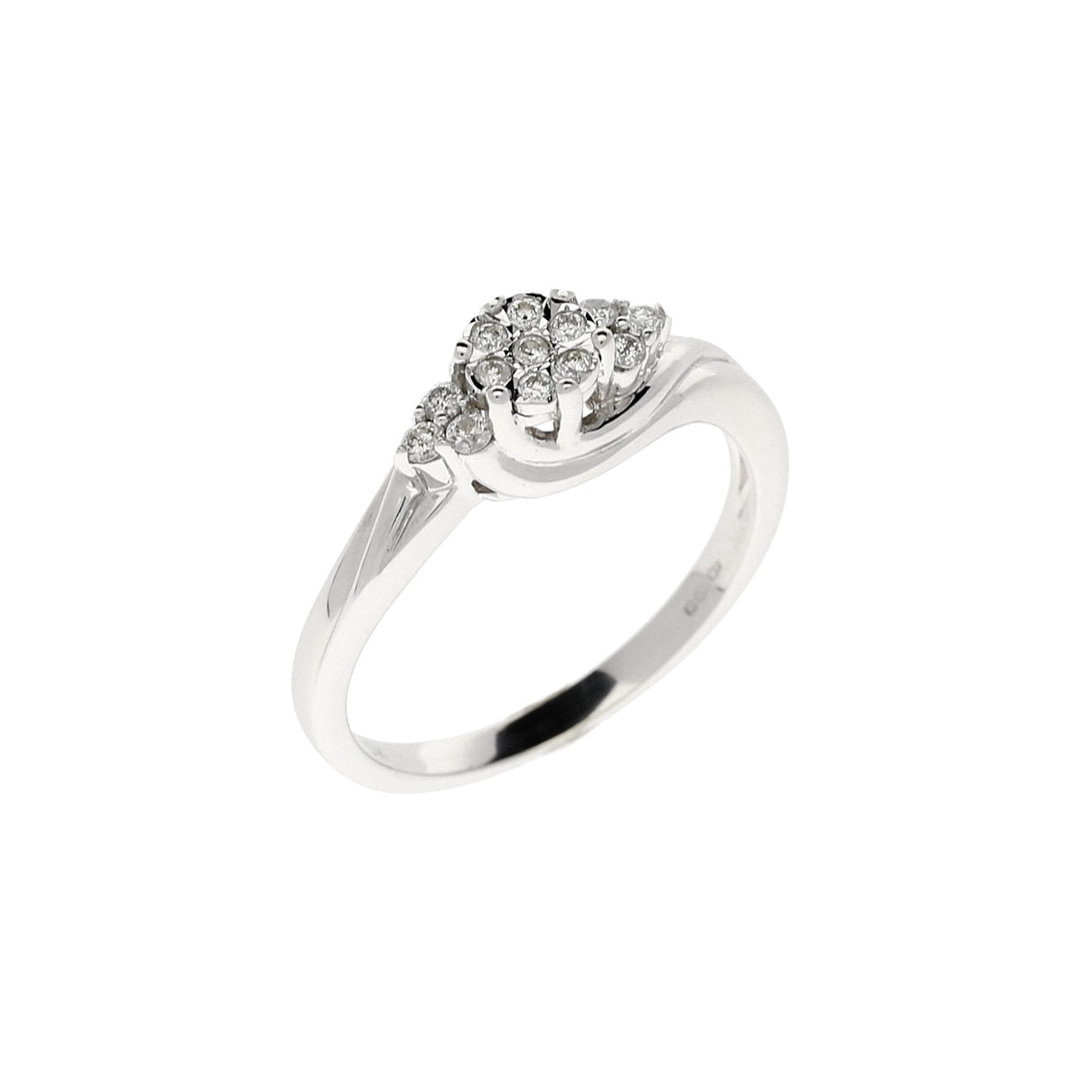 9ct White Diamond Cluster Ring - 0.20ct