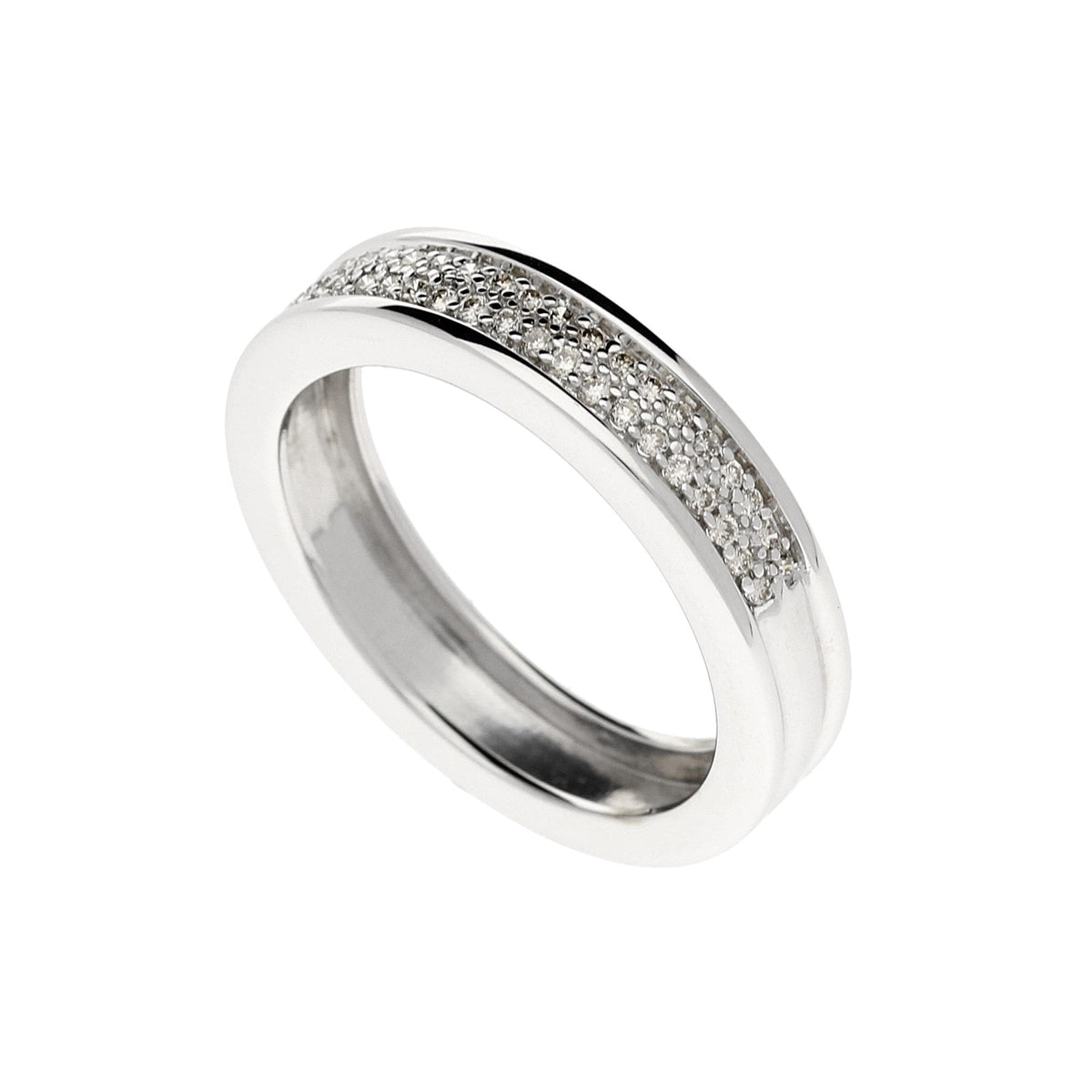 9ct White Gold Diamond Band - 0.25ct