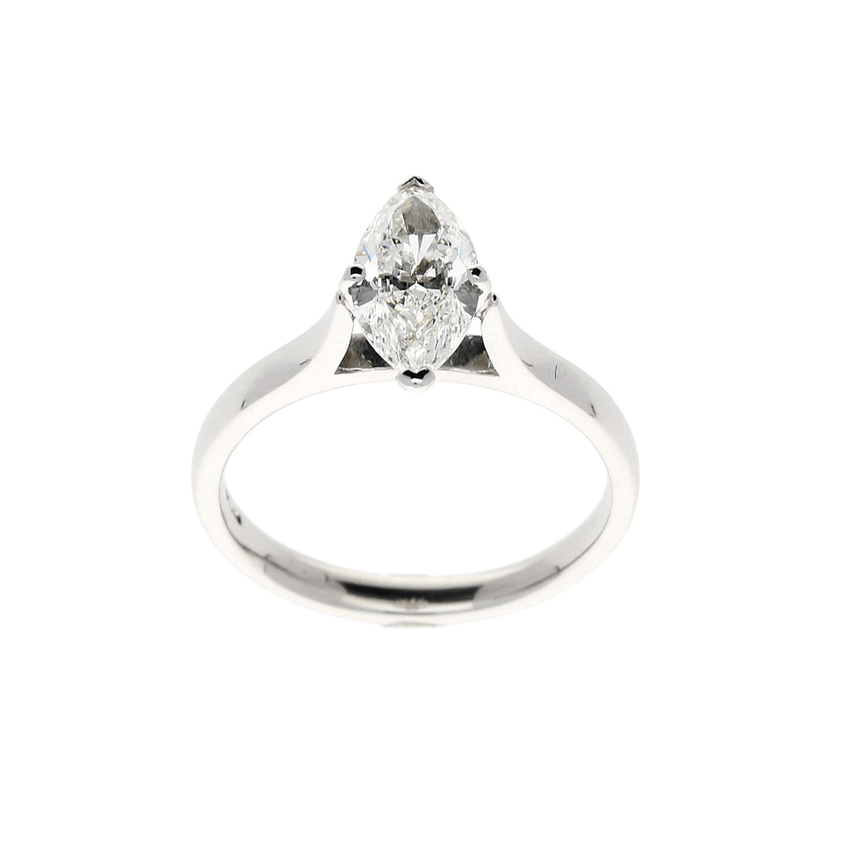Platinum Marquise Cut Diamond Engagement Ring - 1.21ct