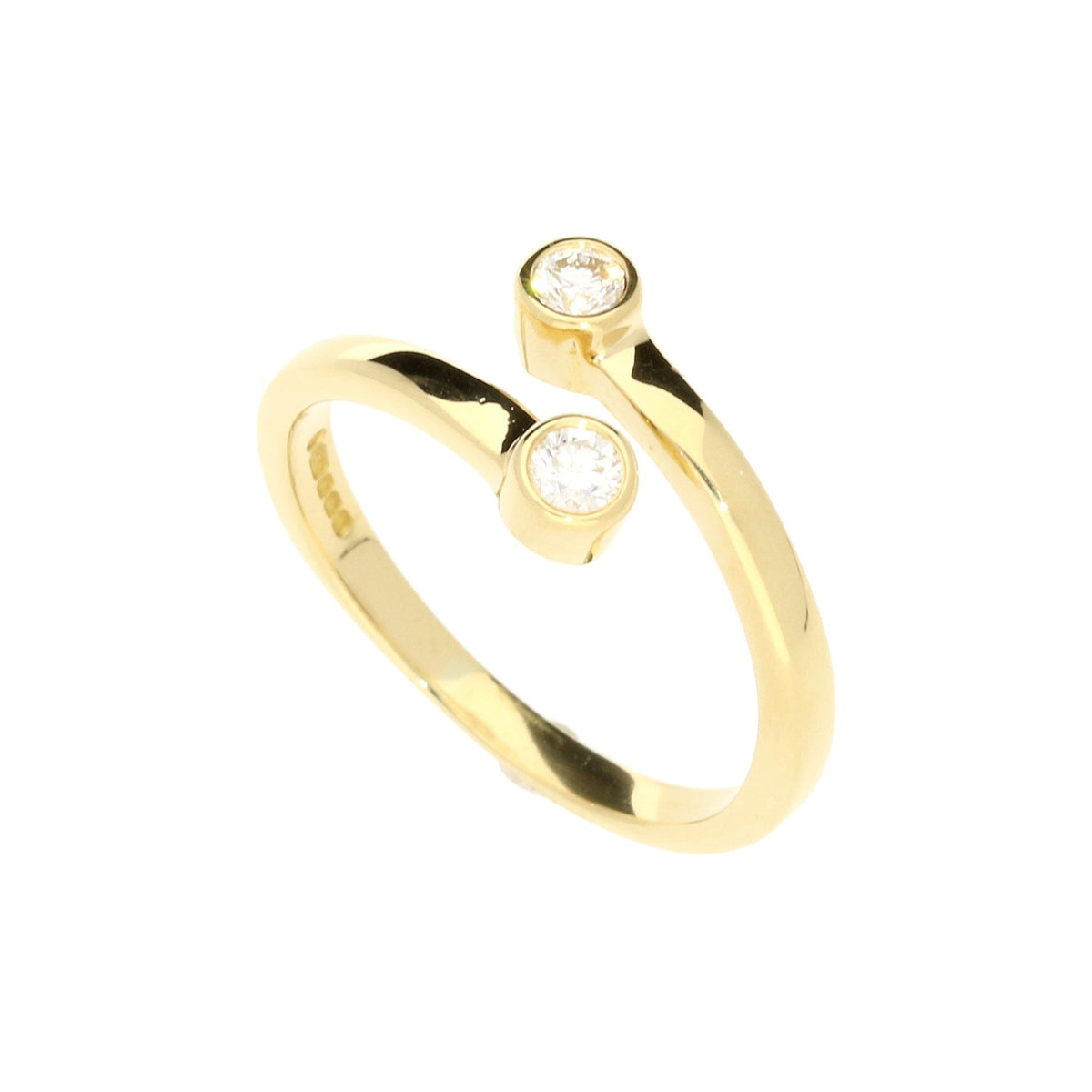 18ct Yellow Gold Diamond Tourque Ring - 0.26ct