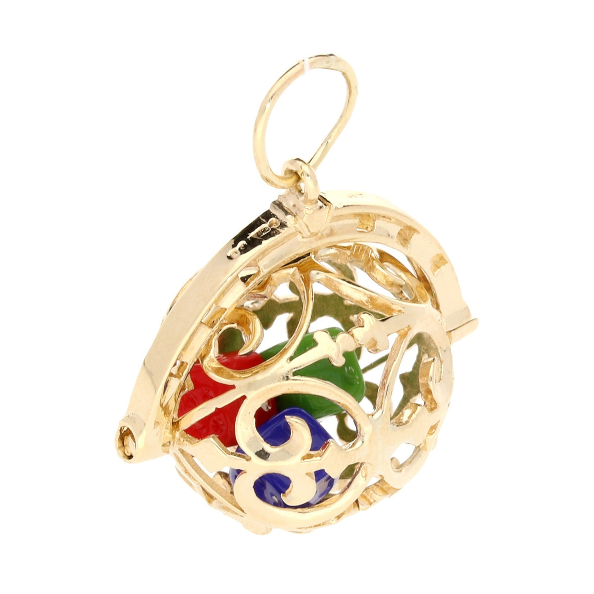 9ct Yellow Gold Dice Pendant - 6.5g