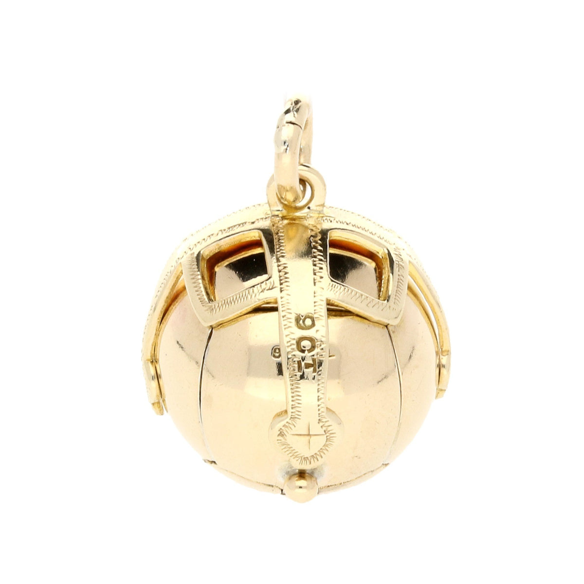9ct Yellow Gold & Silver Masonic Ball Pendant/Charm 12.7g