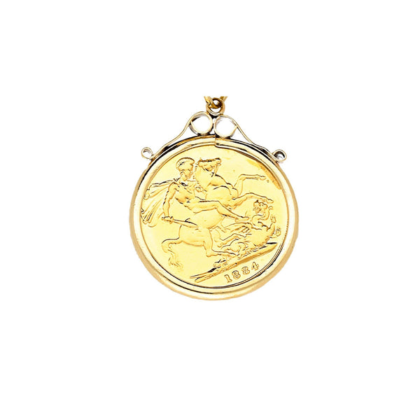 9ct Yellow Gold 4x Full Sovereign Bracelet - 113.0g