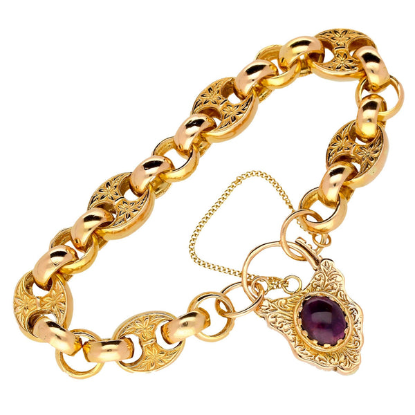 9ct Yellow Gold Ladies Fancy Bracelet - 38.2 grams