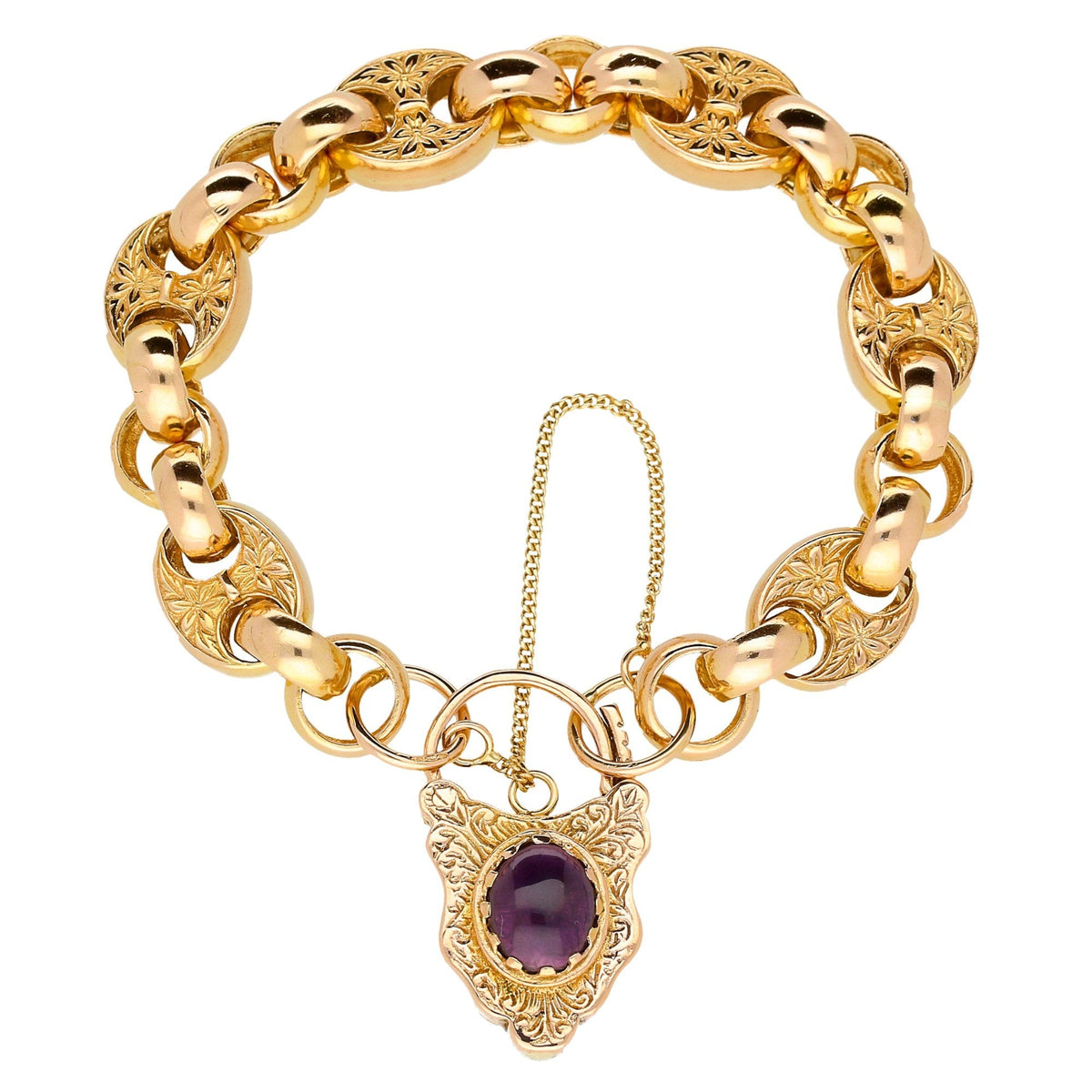 9ct Yellow Gold Ladies Fancy Bracelet - 38.2 grams