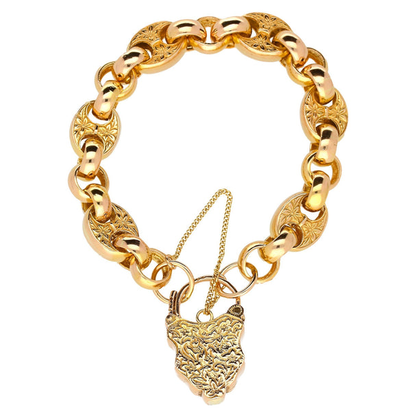 9ct Yellow Gold Ladies Fancy Bracelet - 38.2 grams
