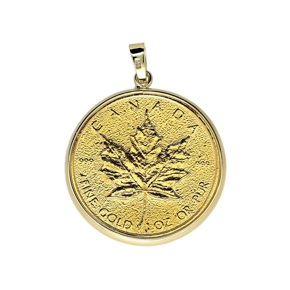 1980 Canada 1 oz Gold Maple Leaf Coin Pendant