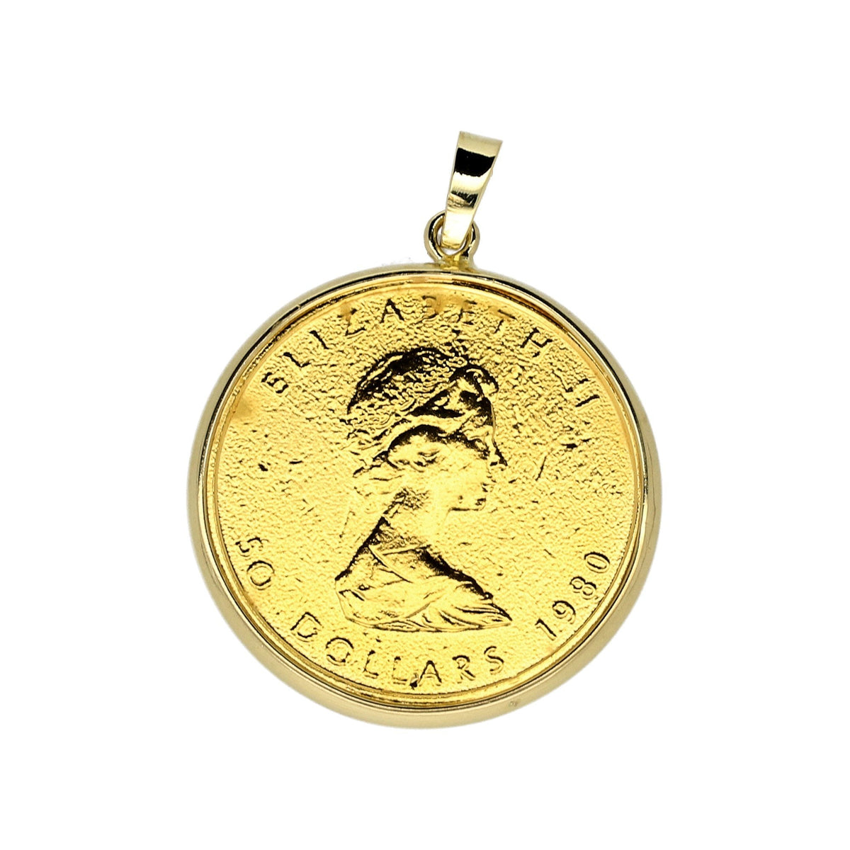 1980 Canada 1 oz Gold Maple Leaf Coin Pendant