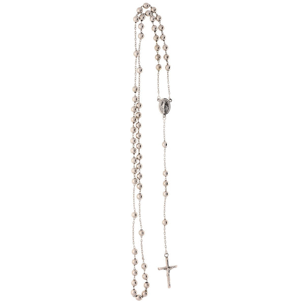 9ct White Gold Rosary Beads -  20.4 grams