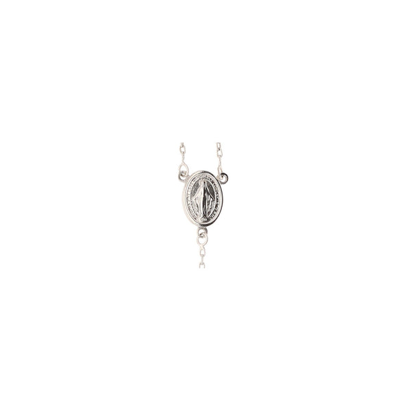 9ct White Gold Rosary Beads -  20.4 grams