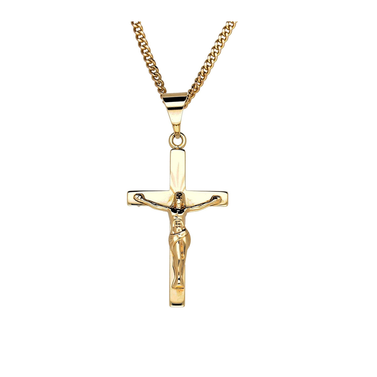 9ct Yellow Gold Crucifix and 20” Chain - 11.0g