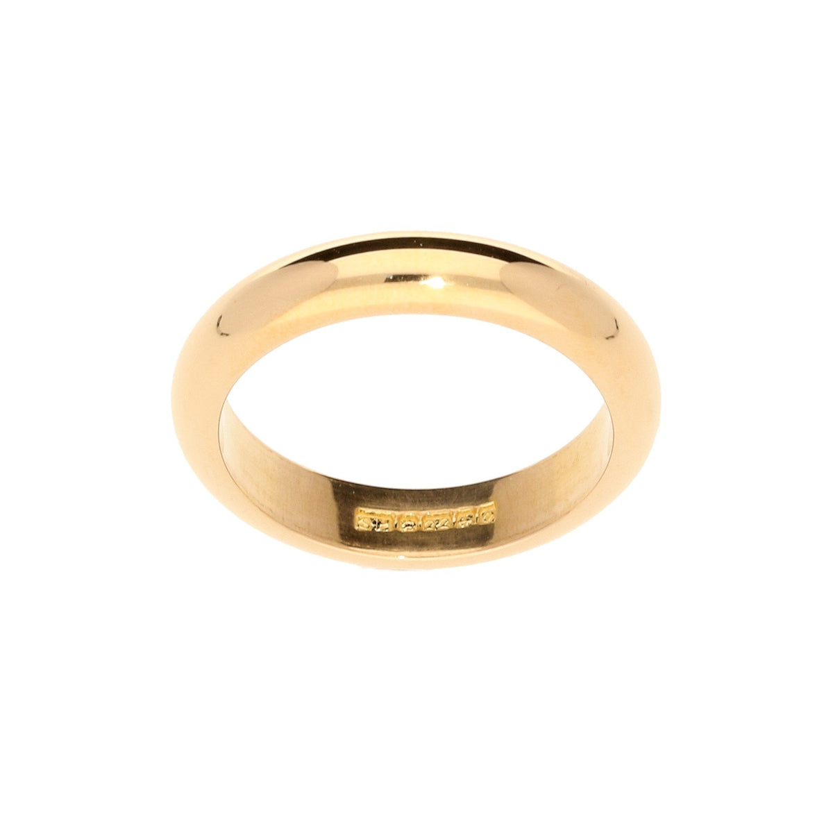 22ct Ladies D-Shape 4mm Wedding Ring 9.6g