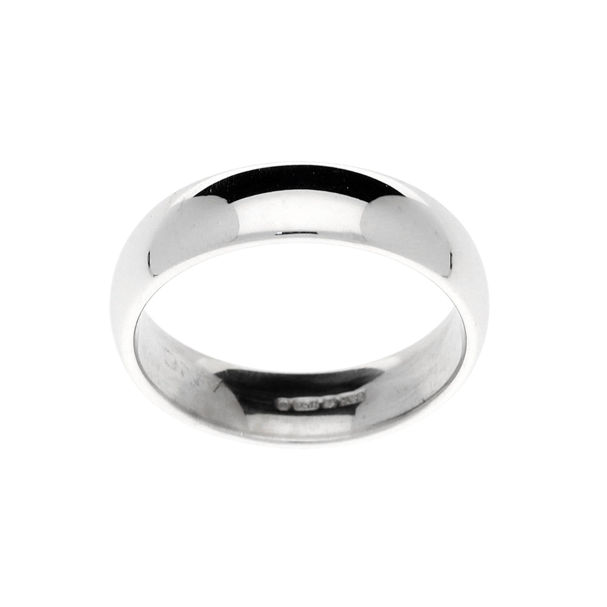 18ct White Gold Mens Wedding Ring - 10.8g