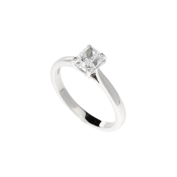1.00ct Radiant Cut Platinum Diamond Engagement Ring