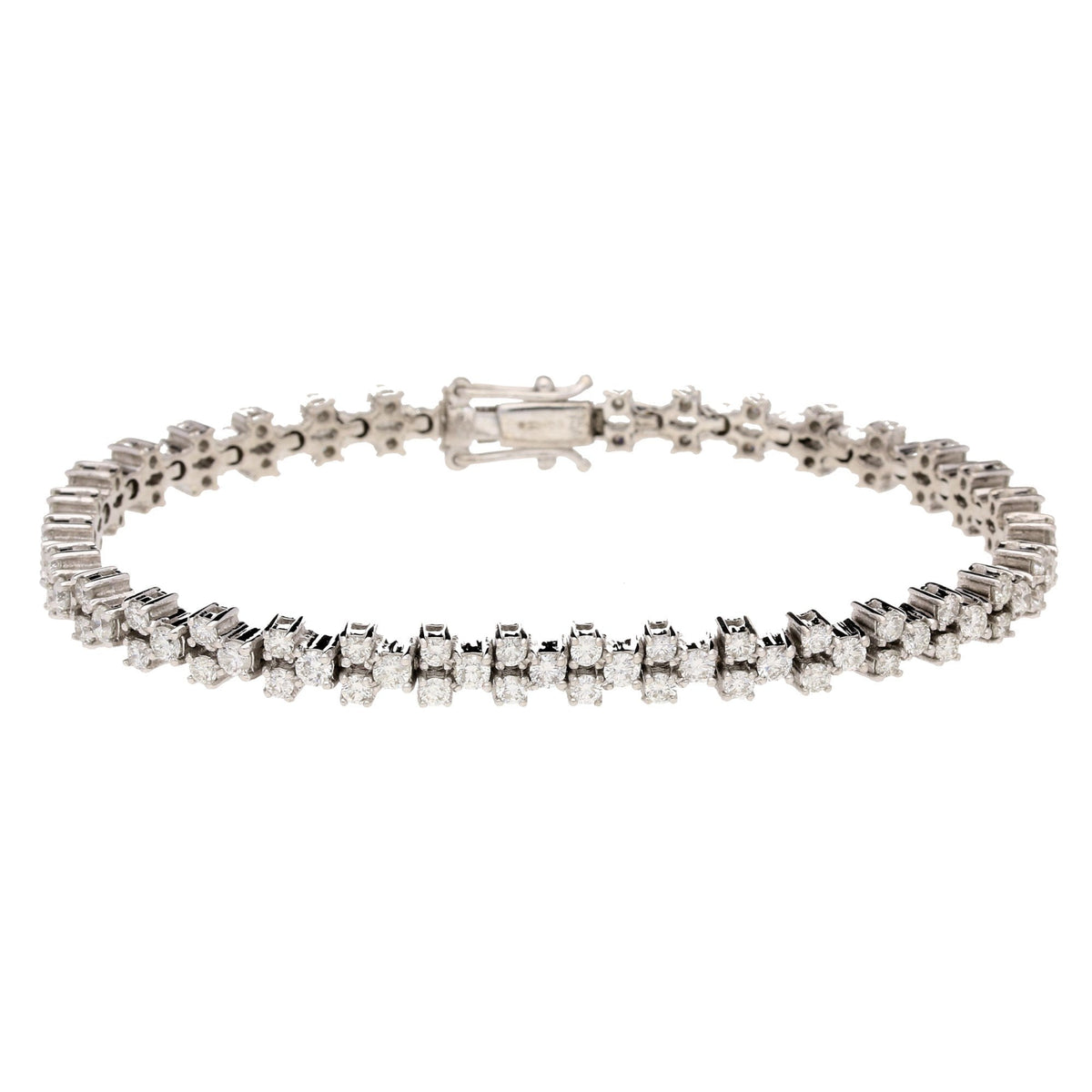 18ct White Gold 3.85ct Diamond Bracelet