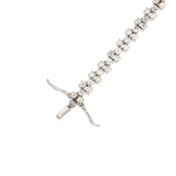 18ct White Gold 3.85ct Diamond Bracelet