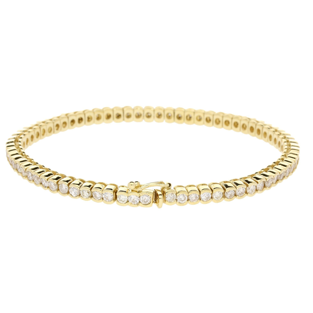 18ct Yellow Gold Diamond Bracelet,  70 x Diamonds - 3.13ct