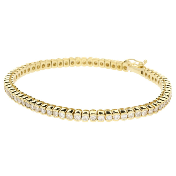 18ct Yellow Gold Diamond Bracelet,  70 x Diamonds - 3.13ct