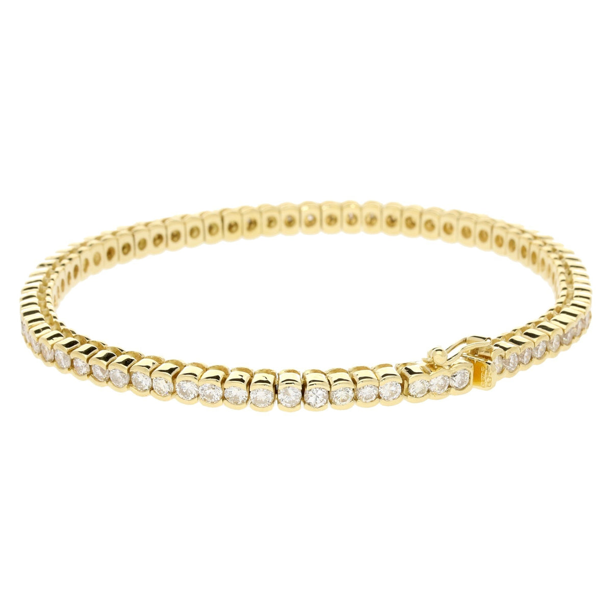 18ct Yellow Gold Diamond Bracelet,  70 x Diamonds - 3.13ct
