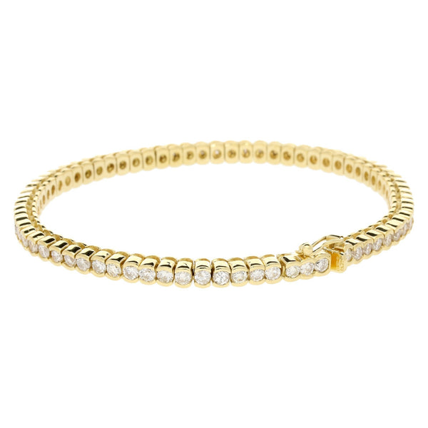 18ct Yellow Gold Diamond Bracelet,  70 x Diamonds - 3.13ct