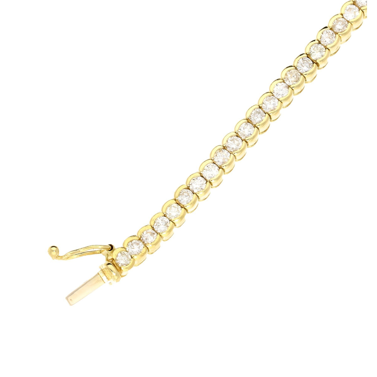 18ct Yellow Gold Diamond Bracelet,  70 x Diamonds - 3.13ct