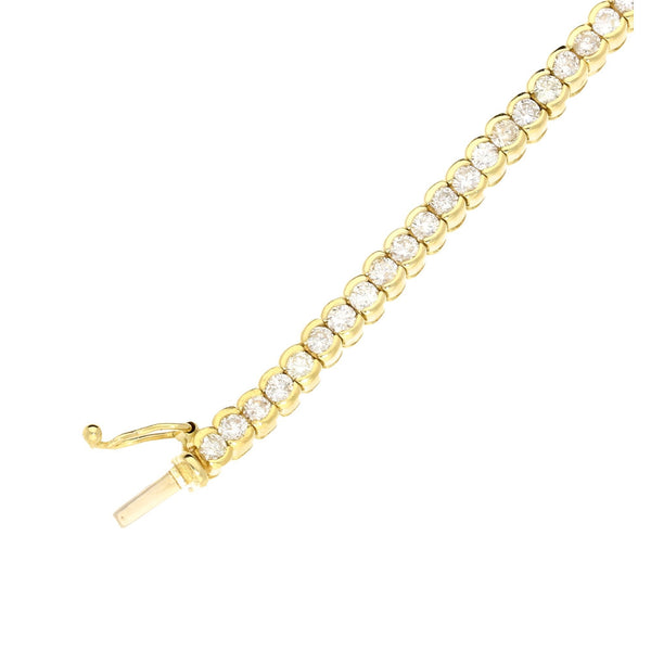 18ct Yellow Gold Diamond Bracelet,  70 x Diamonds - 3.13ct