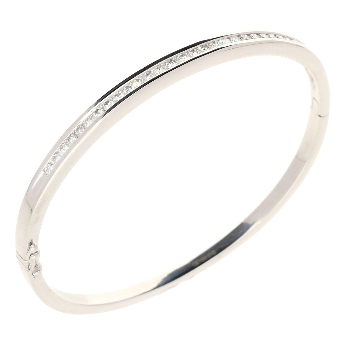 18ct White Gold 1.00ct Diamond Bangle