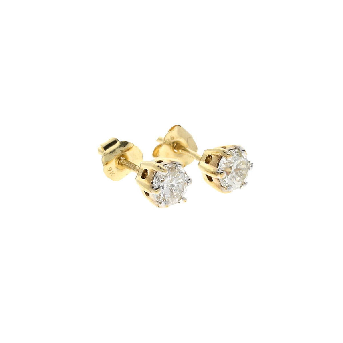 9ct Yellow Gold 0.50ct Diamond Stud Earrings