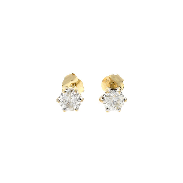 9ct Yellow Gold 0.50ct Diamond Stud Earrings