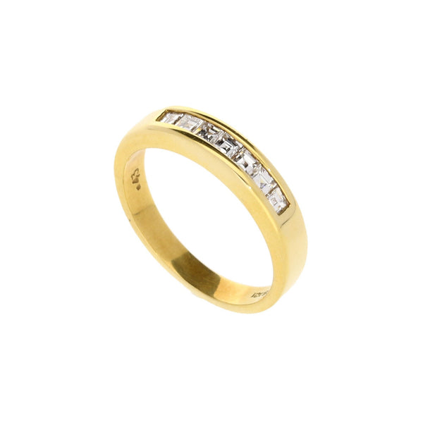 18ct Yellow Gold 0.43ct Diamond Half Eternity Ring