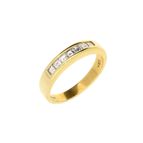 18ct Yellow Gold 0.43ct Diamond Half Eternity Ring