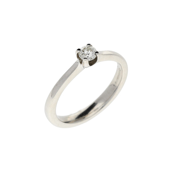 18ct White Gold Four-Claw Diamond Solitaire - 0.25ct