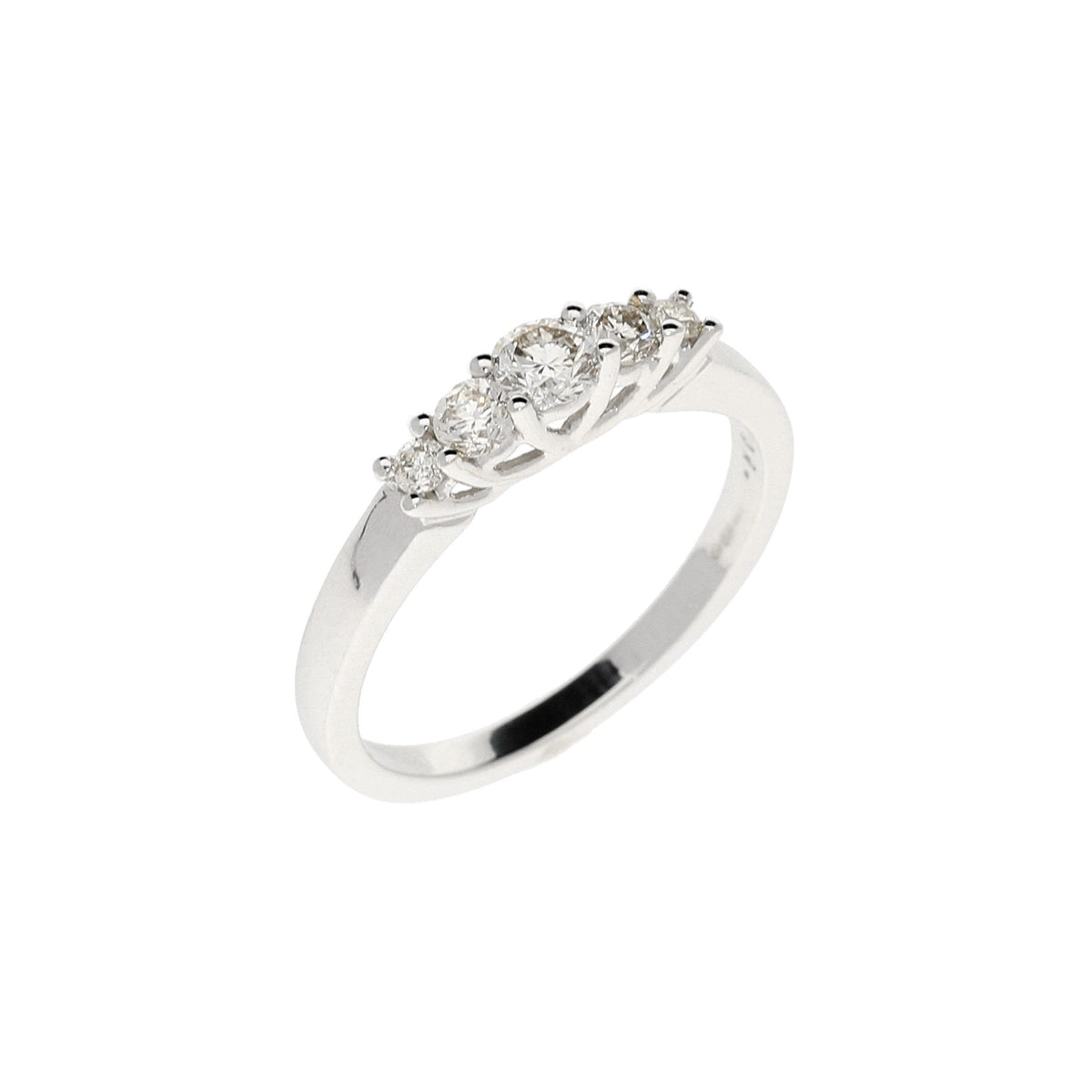 5 Stone 18ct White Gold Diamond Ring - 0.50ct