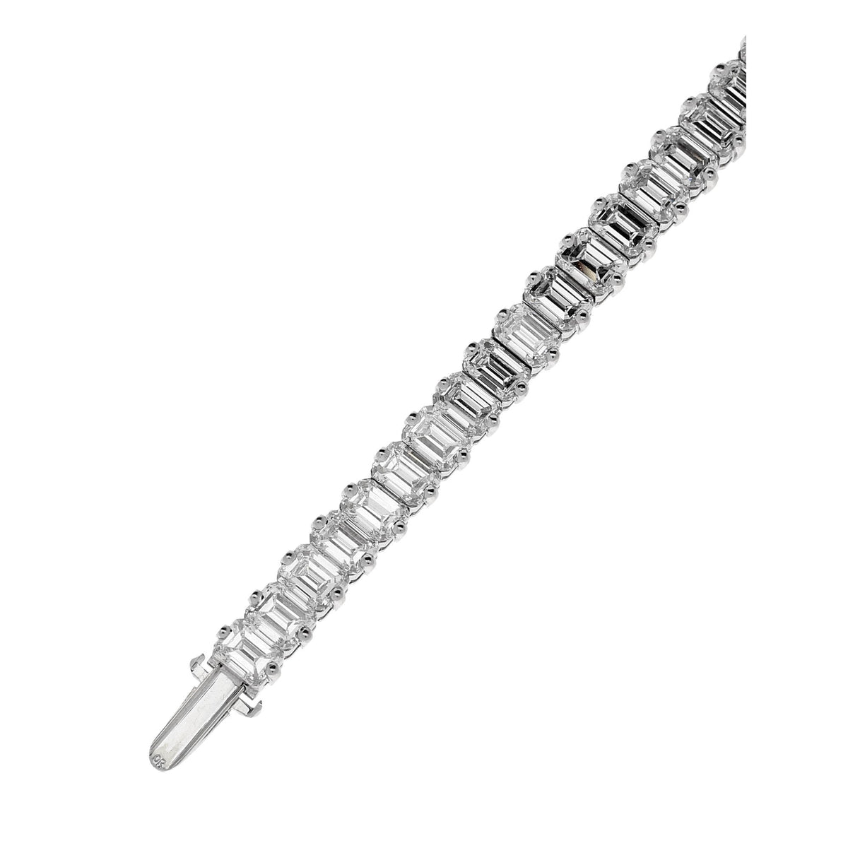 20ct Emerald Cut Diamond Platinum Gubelin Bracelet