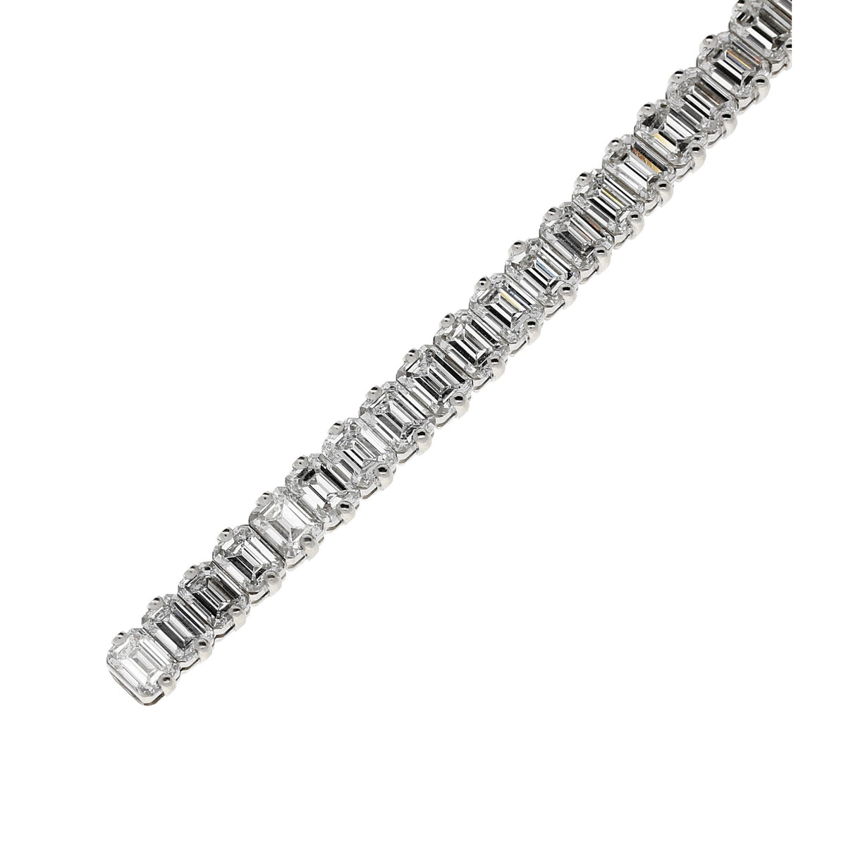 20ct Emerald Cut Diamond Platinum Gubelin Bracelet