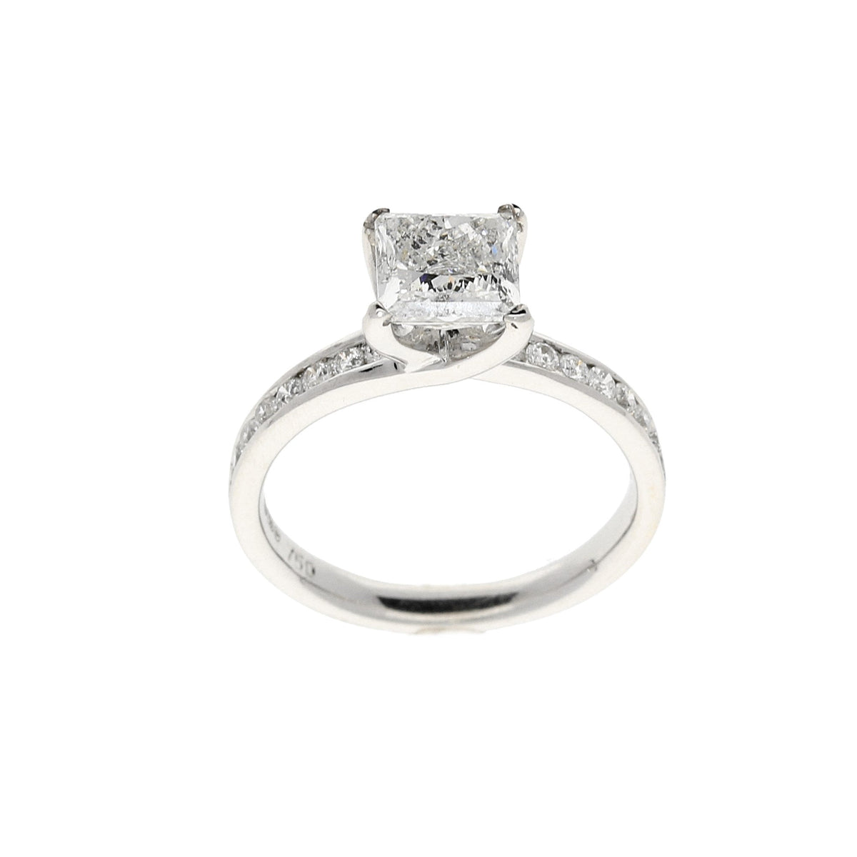 1.49ct Princess Cut Diamond Ring with Diamond Shoulders