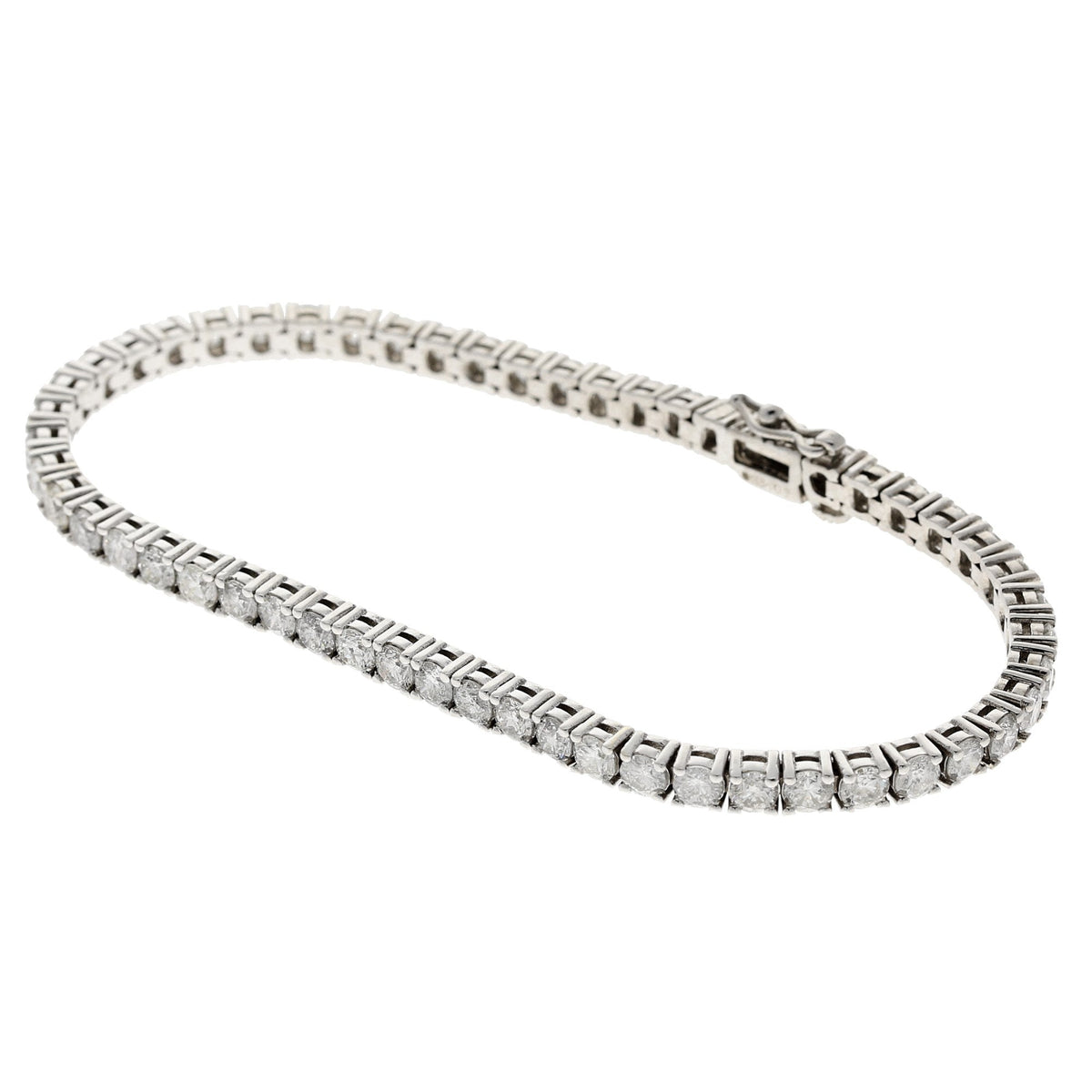 18ct White Gold 7.00ct Diamond Tennis Bracelet