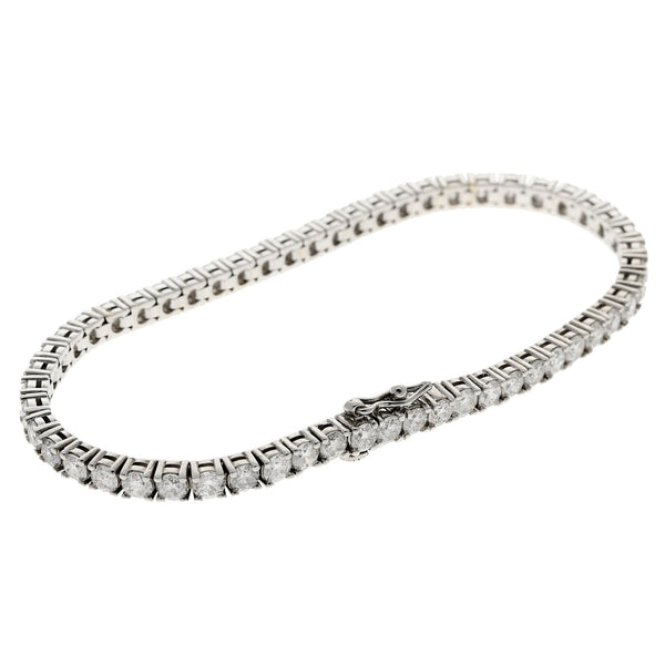 18ct White Gold 7.00ct Diamond Tennis Bracelet