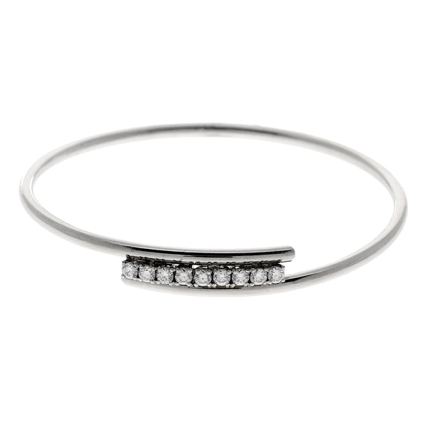 18ct White Gold 0.50ct Diamond Bangle