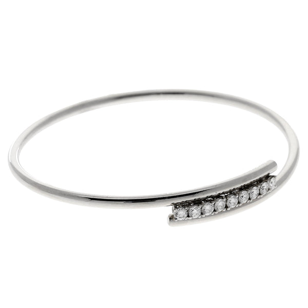 18ct White Gold 0.50ct Diamond Bangle