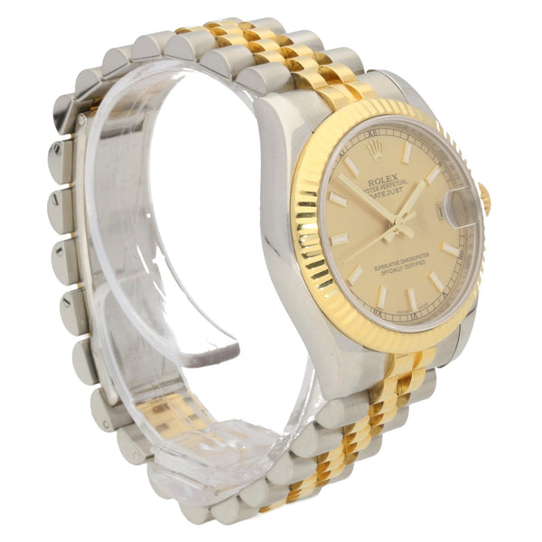 Datejust 178273 - Midsize Bi-Colour Watch - Gold Dial - 2006