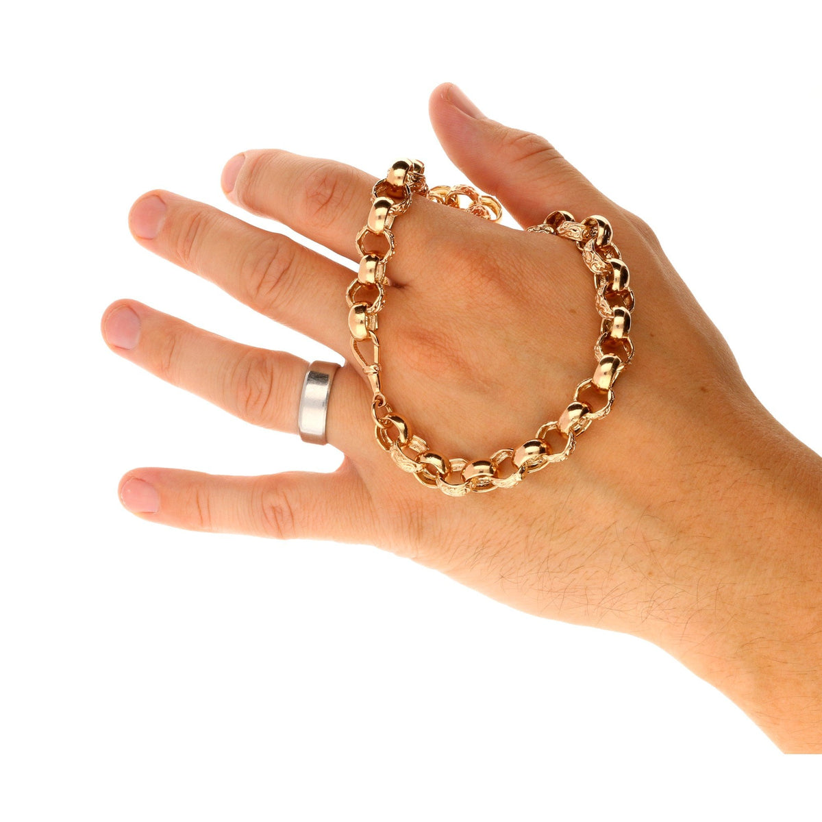 9ct Rose Gold Heavy Belcher Chain - 110.30g