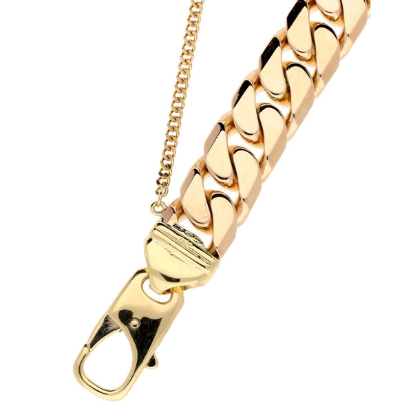9ct Yellow Gents Heavy Curb Bracelet - 142.90g